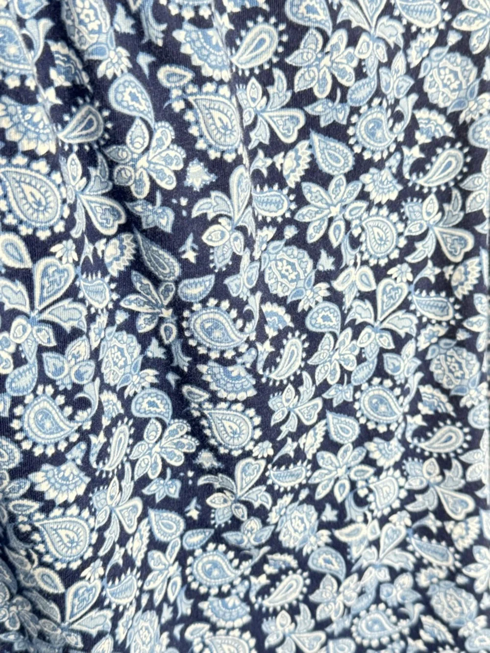 Michael Kors Blue Paisley Floral Bell Sleeve Blouse Top Medium - Picture 4 of 6